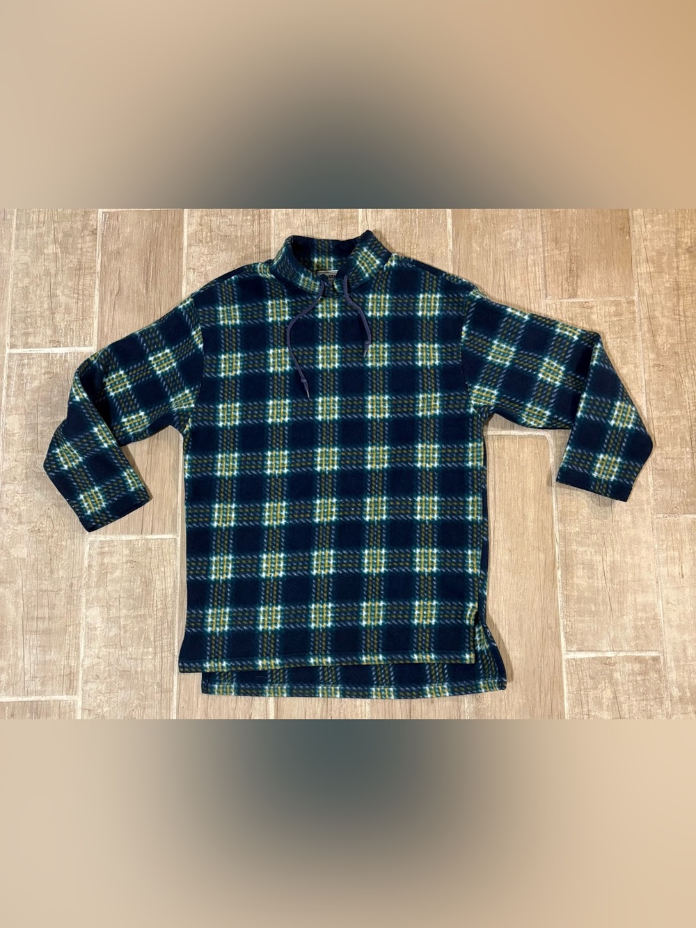 Westbound Green and Navy Plaid Fleece Pullover